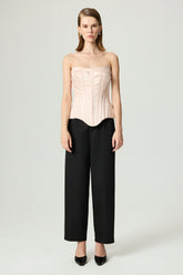 Sculpted Satin Corset Top